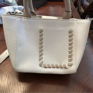 BCBGMaxazria Two Tone Tote Bag Beige Optional Crossbody 🆕